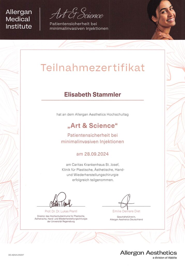 Teilnahmezertifikat Allergan